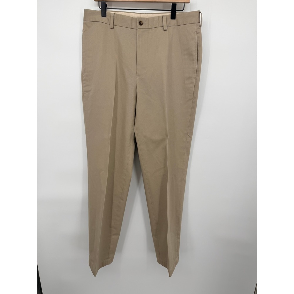 Brooks Brothers Clark Advantage Chino Men 35x32 Khaki Excellent Cotton Pants
